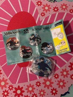 Kura Sushi Jujutsu Kaisen Acrylic Badge - Anime Character Pin